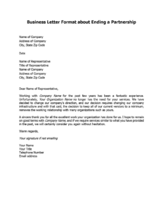 sample formal letter